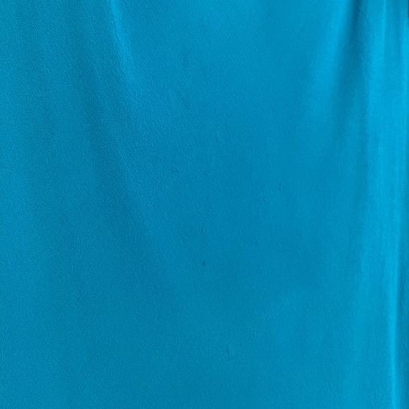 SPENSER JEREMY Gorgeous Teal Flutter Sleeve Cowl Neck 100% Silk Midi Dress Sz 6 - Picture 5 of 14